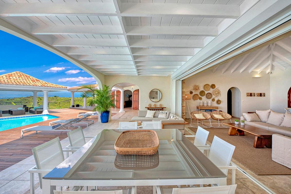 Luxury Villa Rental St Martin - Indoor Outdoor